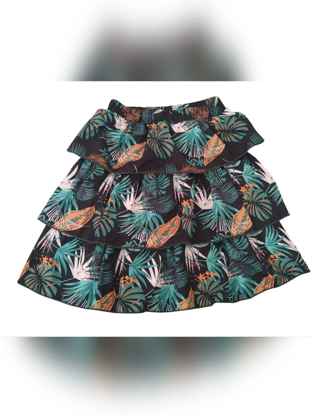 Girls 3 Piece Palm Tree Vacation Outfit (Size 7)